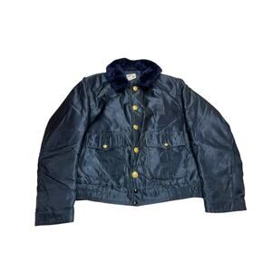 Original VTG Mens 44-R Jacket Navy BLue Tuffy Jac Trooper Bomber Biker